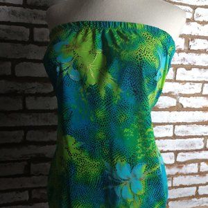 EUC  T.H.E. Women's Bathing Swim Suit TOP Blouson